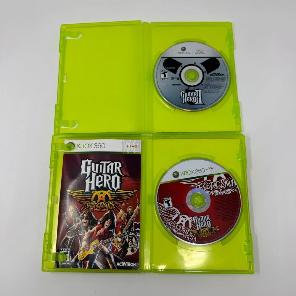 Guitar Hero Xbox 360 Live Game Lot Of 3 II, Aerosmith, and Van Halen